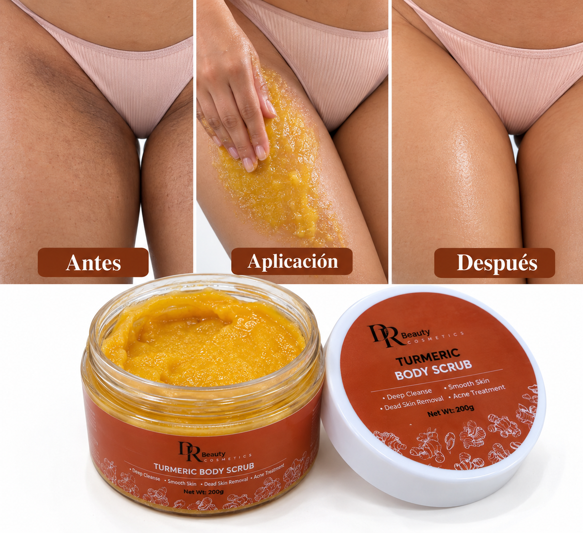 Exfoliante de cúrcuma