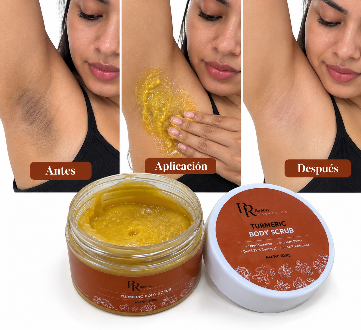 Exfoliante de cúrcuma