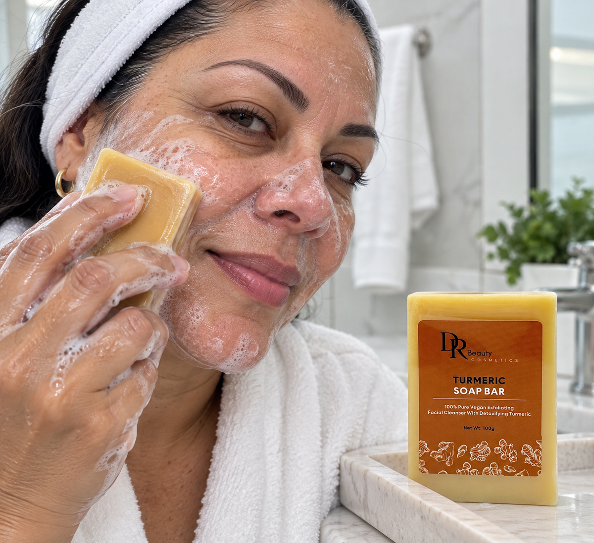 Jabón facial de cúrcuma