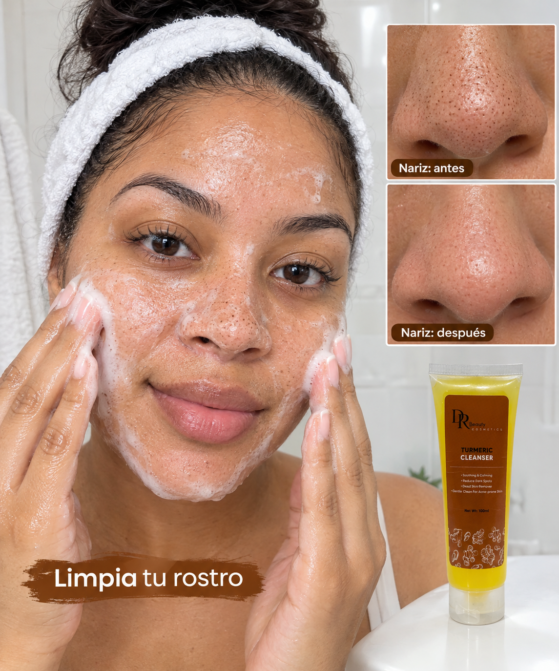 Gel facial de cúrcuma