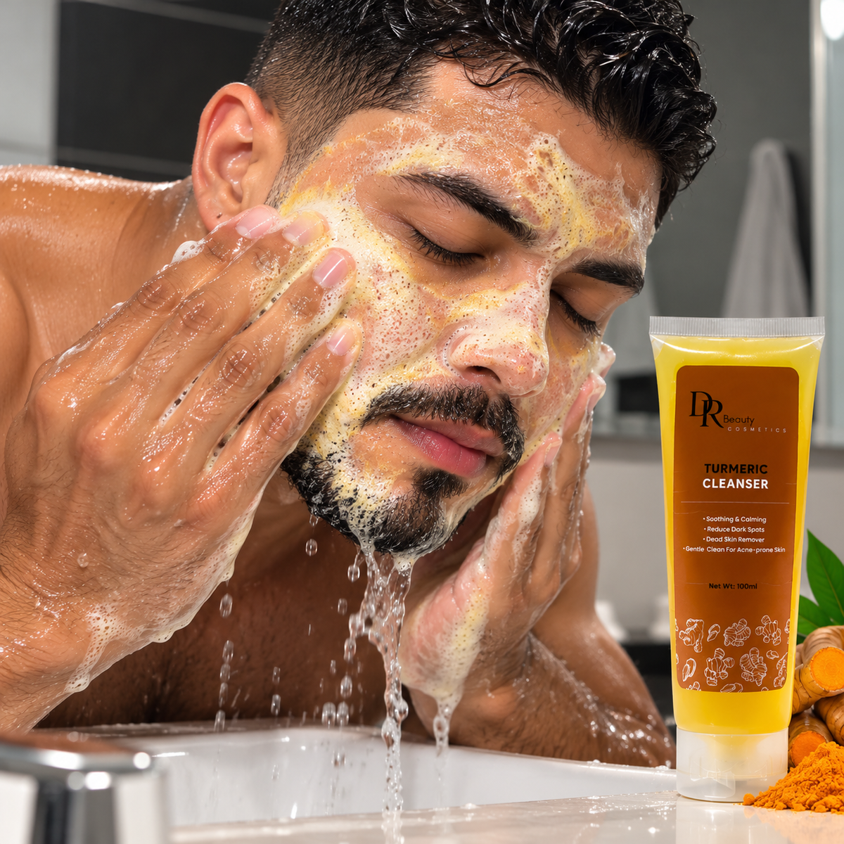 Gel facial de cúrcuma